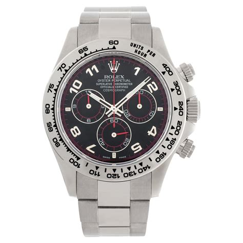 rolex daytona cosmograph 40mm 18k white gold mens watch 116509|rolex black chronograph.